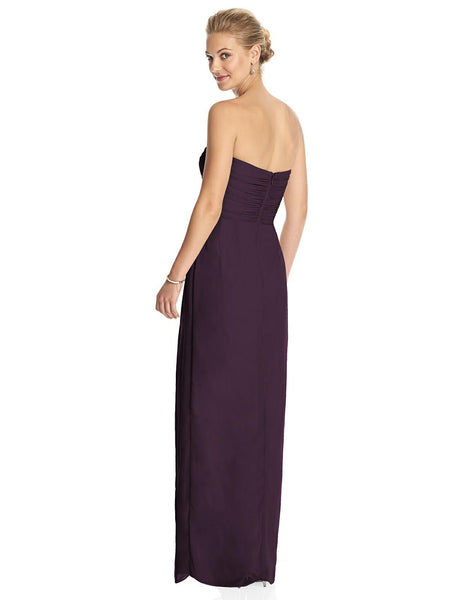 Strapless Draped Tube Maxi Dress