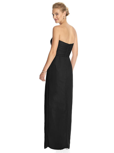 Strapless Draped Tube Maxi Dress
