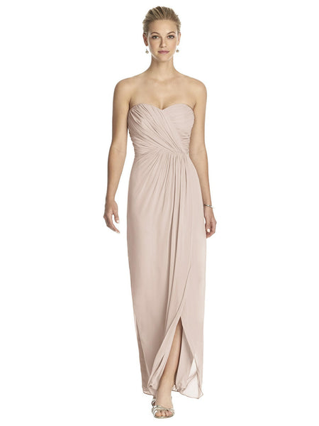 Strapless Draped Tube Maxi Dress