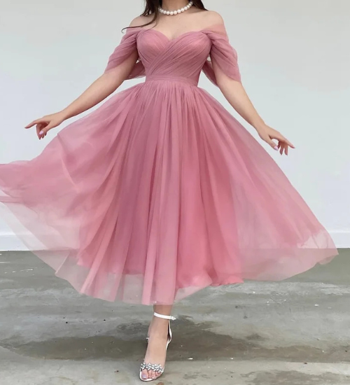 Onion Pink Ruched Midi Dress