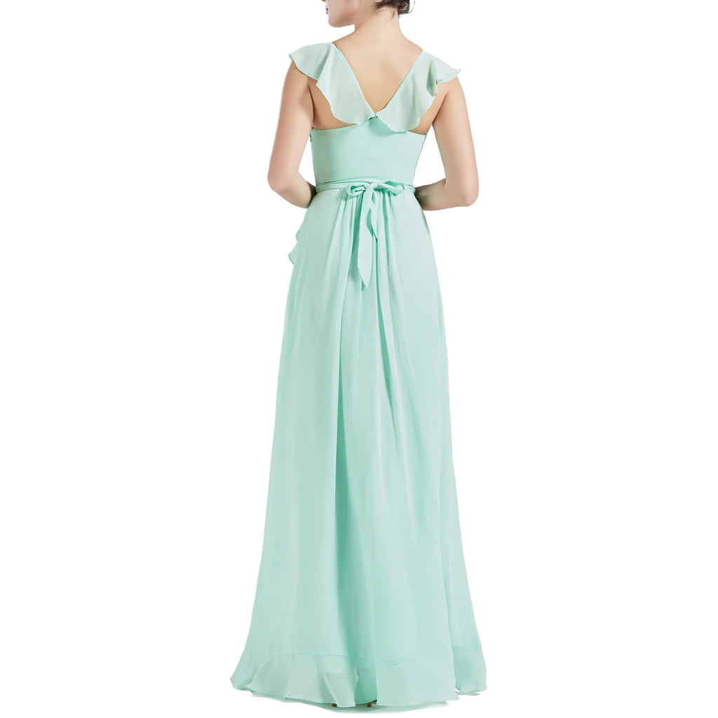 Blush Pink Elegant Formal Maxi
