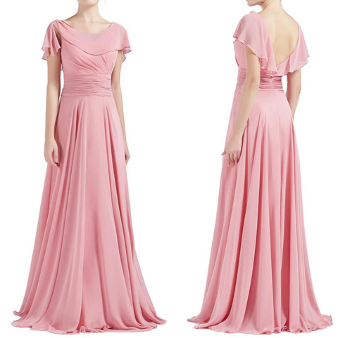 Blush Pink Elegant Formal Maxi