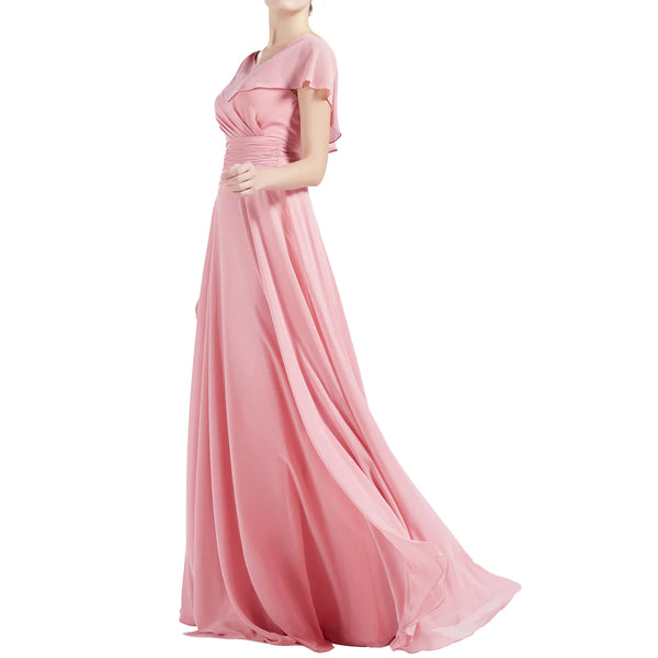Blush Pink Elegant Formal Maxi