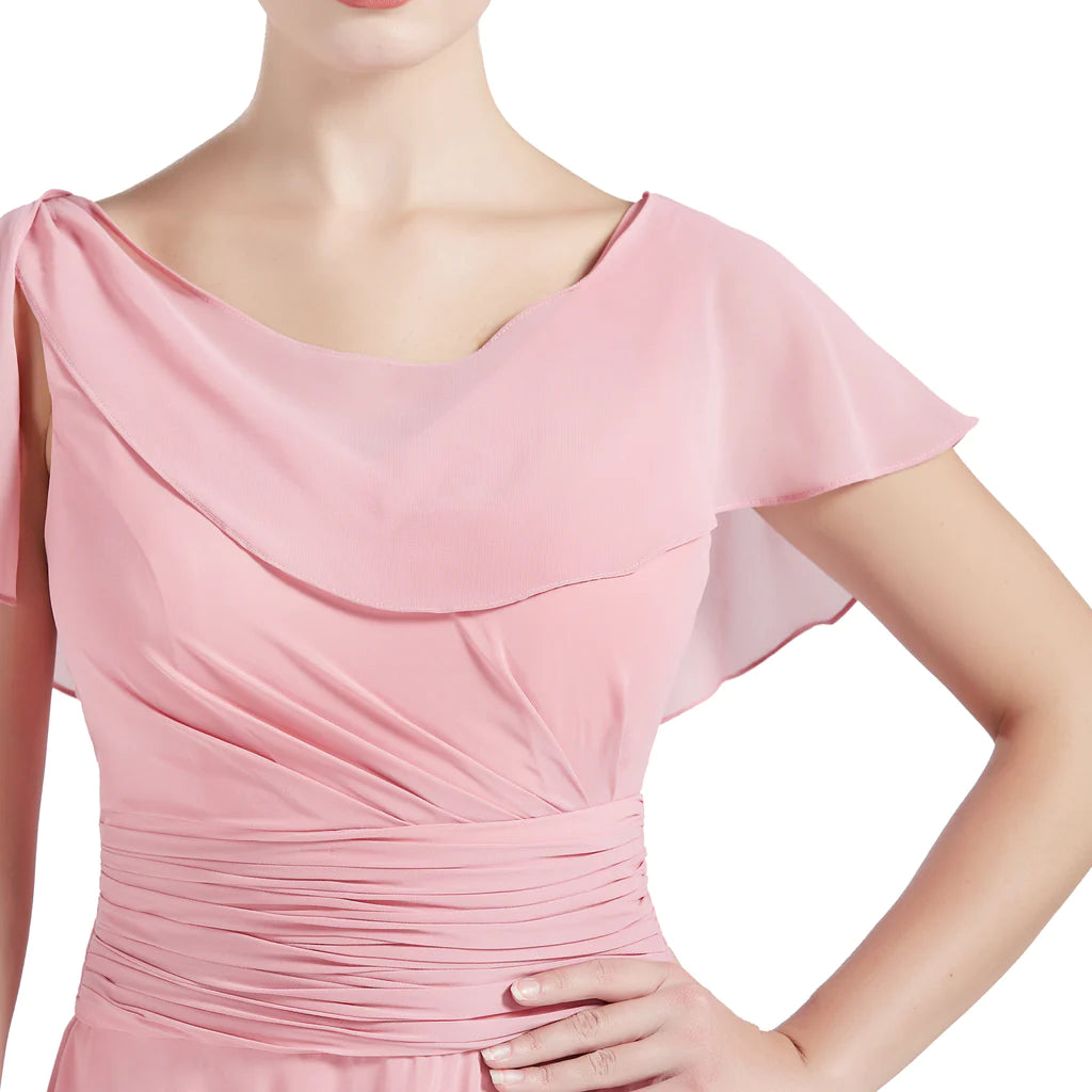 Blush Pink Elegant Formal Maxi