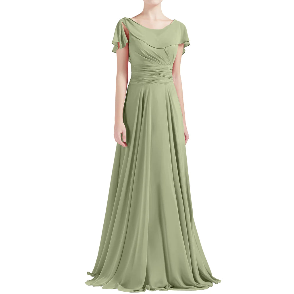 Blush Pink Elegant Formal Maxi