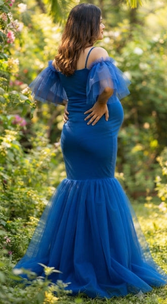 Royal Tulle Elegance Maternity Gown