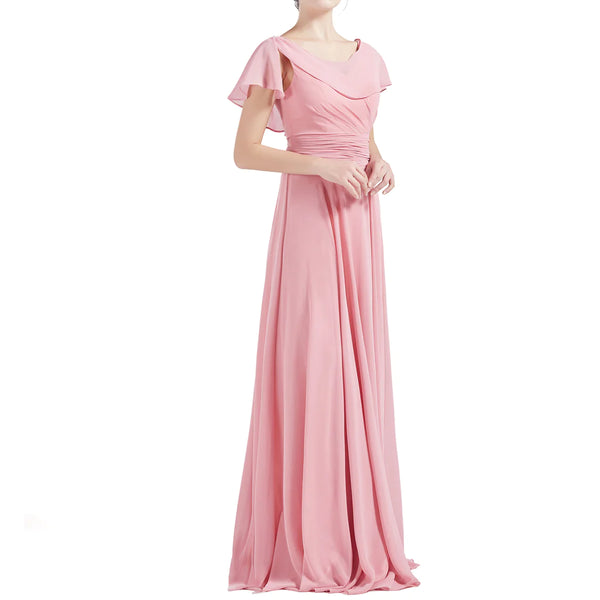 Blush Pink Elegant Formal Maxi