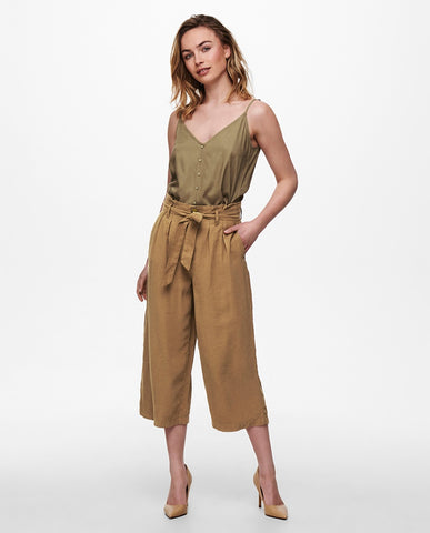 Tan Brown Culotte Pants