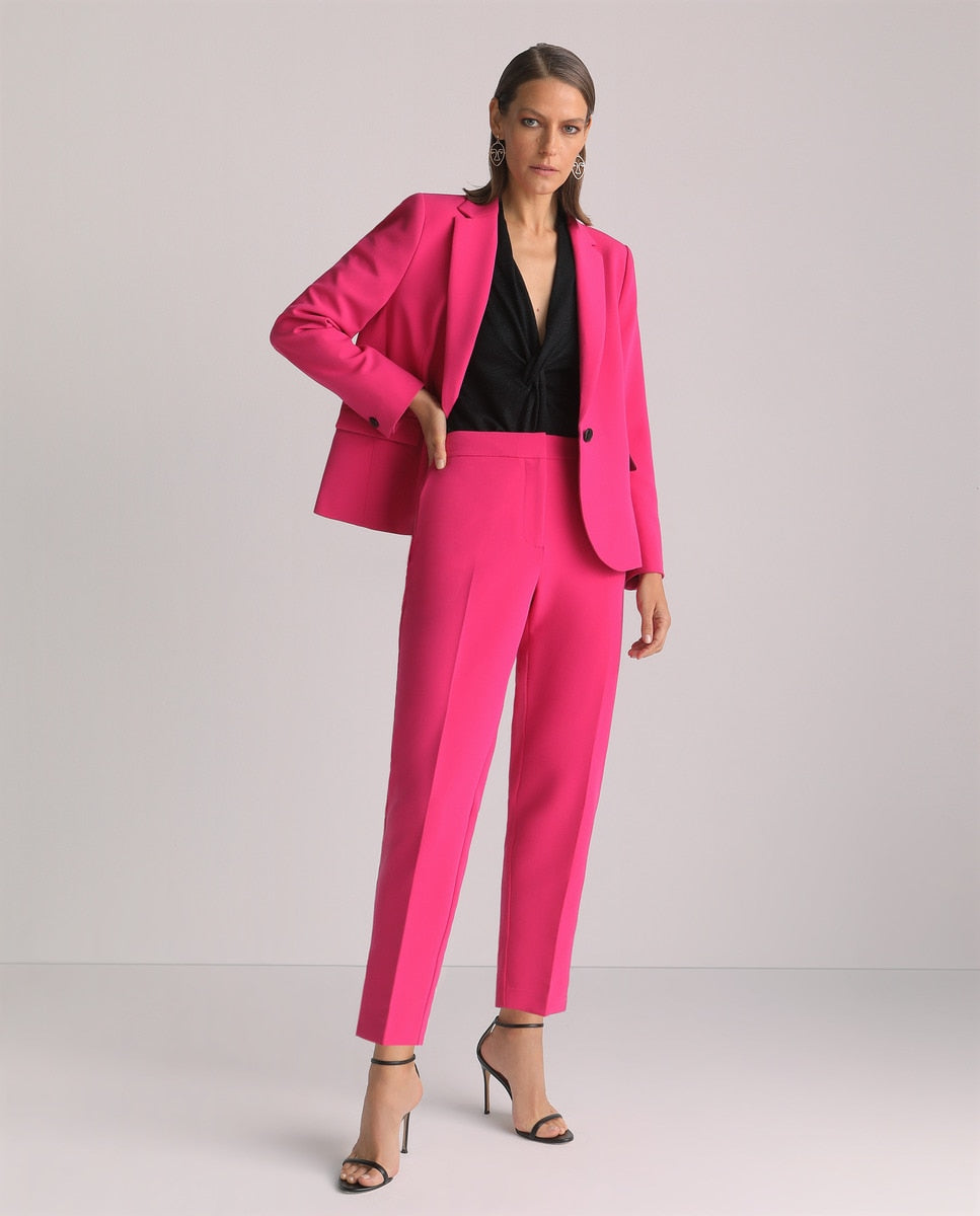 Magenta Pink Pant Suit Set