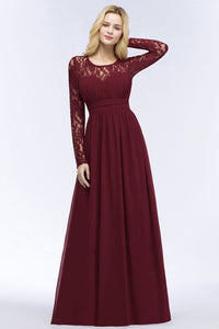 Maroon-Wine Full Sleeves Maxi