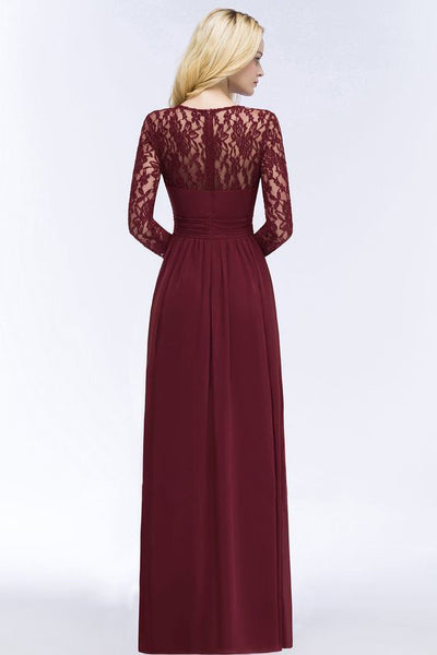 Maroon-Wine Full Sleeves Maxi