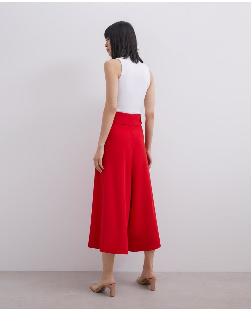 Red Culotte Pants