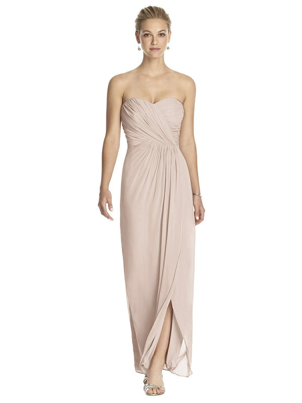 Strapless Draped Tube Maxi Dress