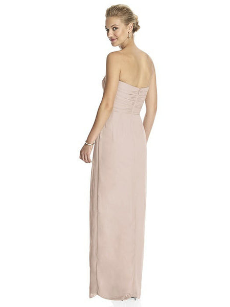 Strapless Draped Tube Maxi Dress