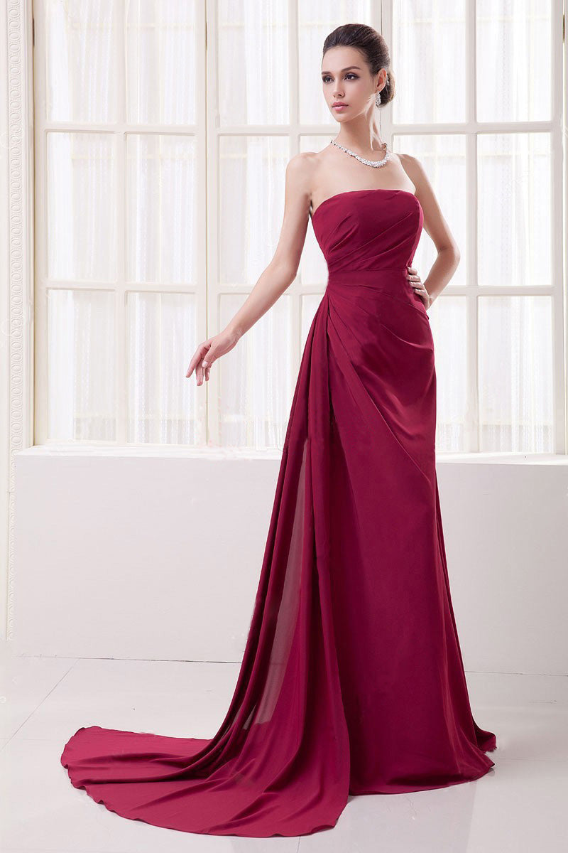 Burgundy Off-Shoulder Cowl Detail Dress