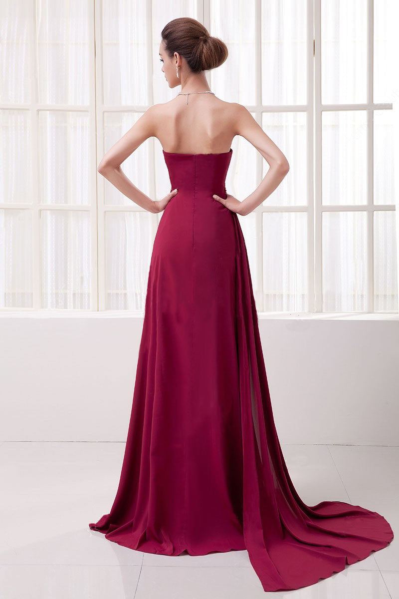 Burgundy Off-Shoulder Cowl Detail Dress