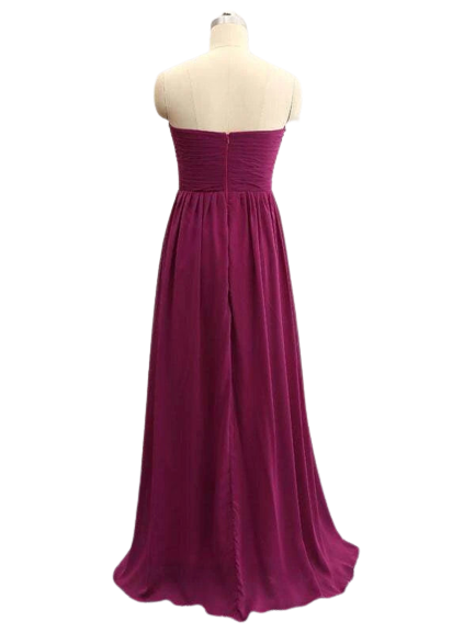 Burgundy Off-Shoulder Ruched Maxi