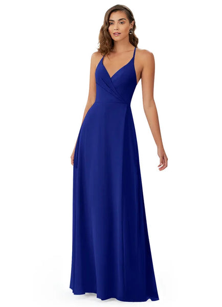 Maroon V Neck Pleated Cross Back Maxi