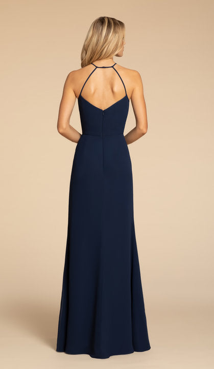 Navy Blue Strappy Halter Neck Dress