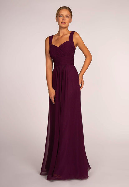 White Ruched Sweet-Heart Flared Maxi