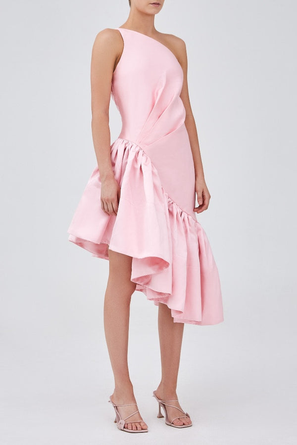 Overjoyed One Shoulder Midi