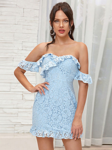 Powder Blue Lace Summer Dress
