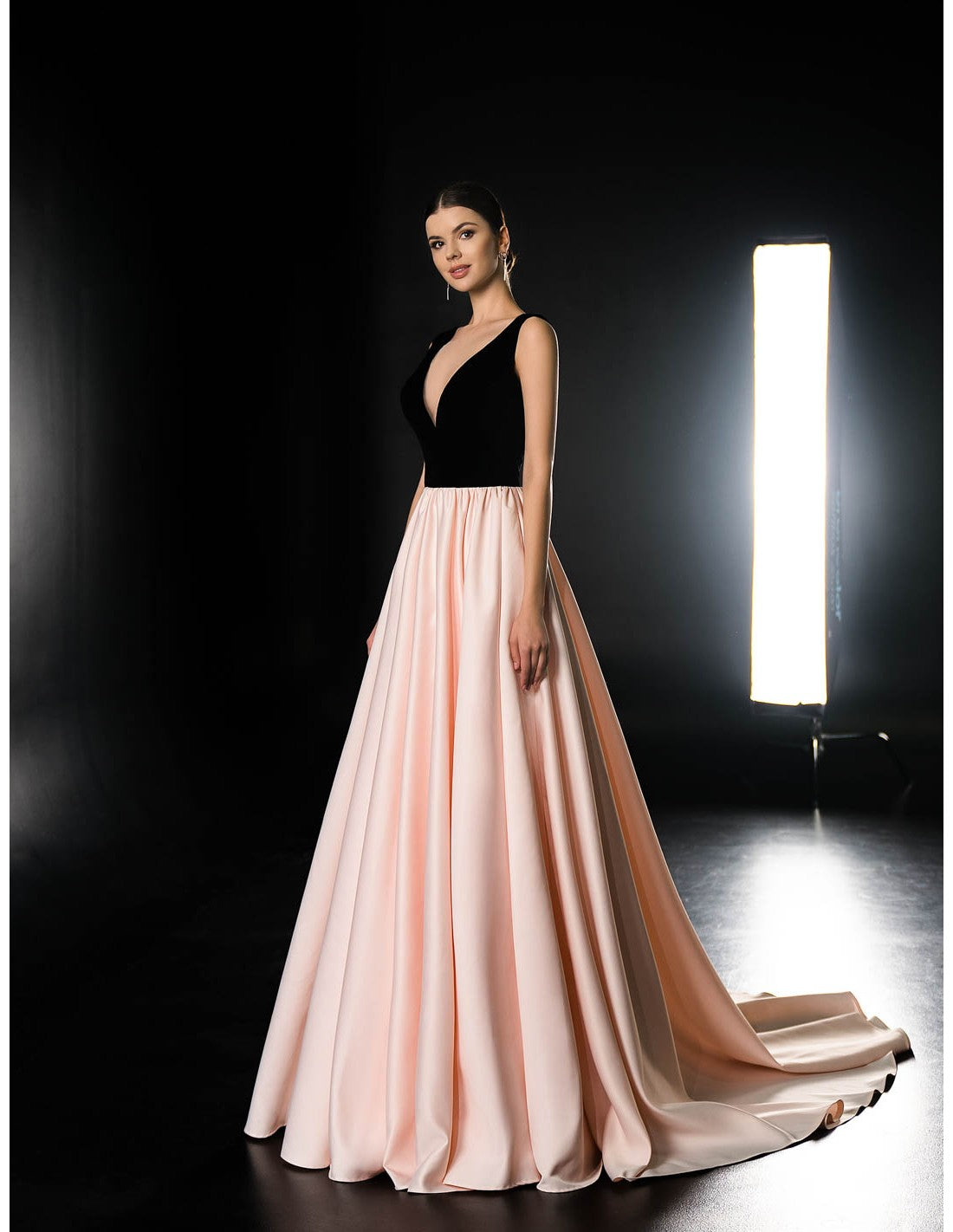 Satin and 2025 velvet dress