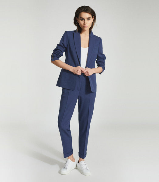 Navy Blue Pant Suit Set